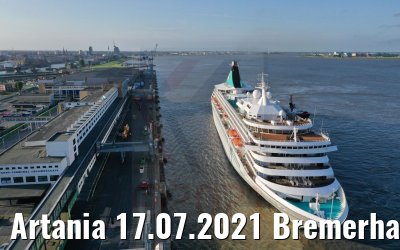 Artania 17.07.2021 Bremerhaven Ankunft