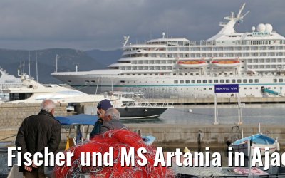 Fischer und MS Artania in Ajaccio 19.12.2015