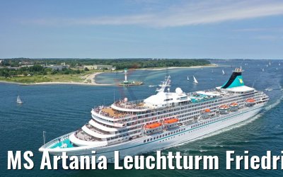 MS Artania Leuchtturm Friedrichsort und Strand 23.06.2019