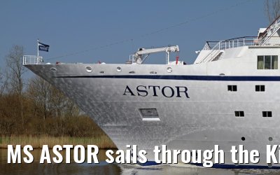MS ASTOR sails through the Kiel Canal on 03 May 2013