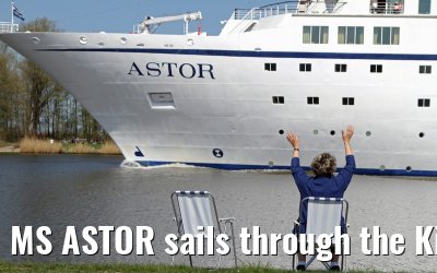 MS ASTOR sails through the Kiel Canal on 03 May 2013