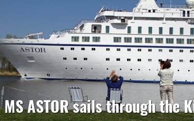 MS ASTOR sails through the Kiel Canal on 03 May 2013