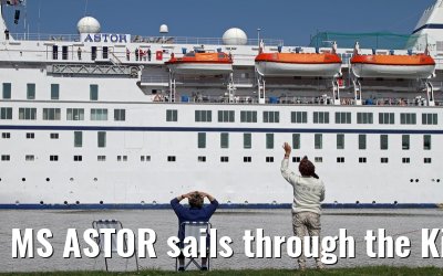 MS ASTOR sails through the Kiel Canal on 03 May 2013