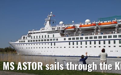 MS ASTOR sails through the Kiel Canal on 03 May 2013