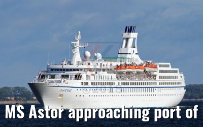 MS Astor approaching port of Kiel 11.08.2018 K. Kaulfuss