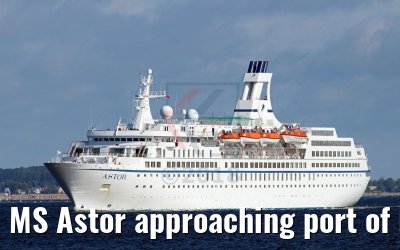 MS Astor approaching port of Kiel 11.08.2018 K. Kaulfuss