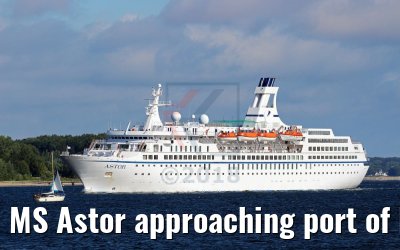 MS Astor approaching port of Kiel 11.08.2018 K. Kaulfuss
