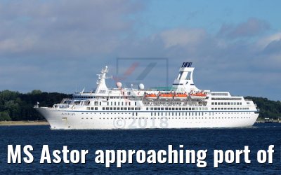 MS Astor approaching port of Kiel 11.08.2018 K. Kaulfuss