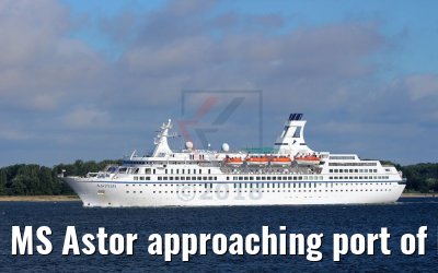 MS Astor approaching port of Kiel 11.08.2018 K. Kaulfuss