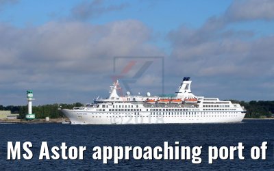 MS Astor approaching port of Kiel 11.08.2018 K. Kaulfuss