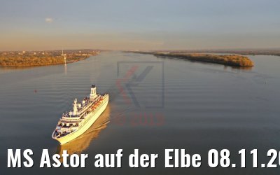 MS Astor auf der Elbe 08.11.2019