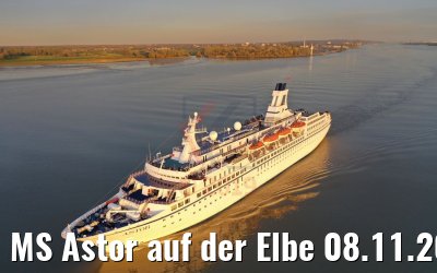 MS Astor auf der Elbe 08.11.2019