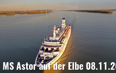 MS Astor auf der Elbe 08.11.2019