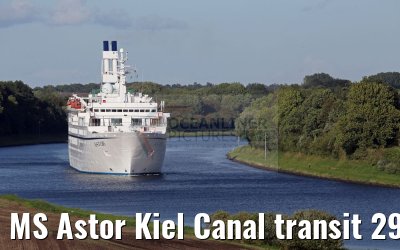 MS Astor Kiel Canal transit 29.08.2016