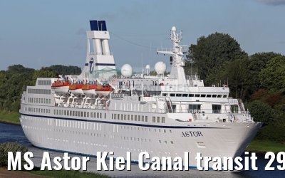 MS Astor Kiel Canal transit 29.08.2016