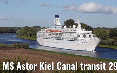 MS Astor Kiel Canal transit 29.08.2016