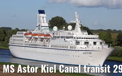 MS Astor Kiel Canal transit 29.08.2016