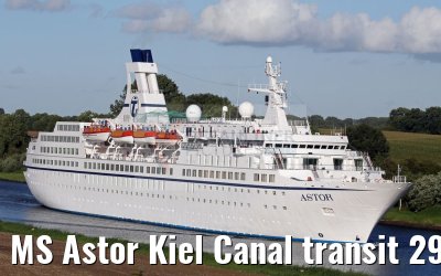 MS Astor Kiel Canal transit 29.08.2016
