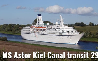 MS Astor Kiel Canal transit 29.08.2016