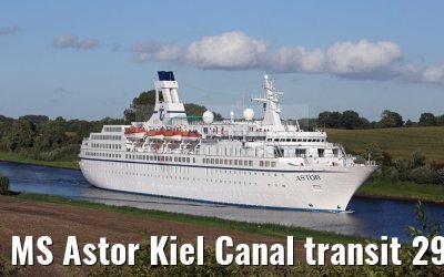 MS Astor Kiel Canal transit 29.08.2016