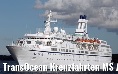 TransOcean Kreuzfahrten MS Astor in front of the locks of Kiel-Holtenau 29.08.2016