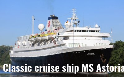 Classic cruise ship MS Astoria 02.06.2017 Kiel Canal