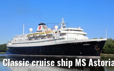 Classic cruise ship MS Astoria 02.06.2017 Kiel Canal