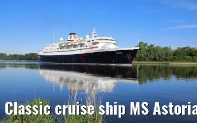 Classic cruise ship MS Astoria 02.06.2017 Kiel Canal