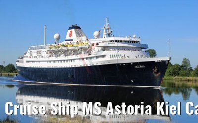 Cruise Ship MS Astoria Kiel Canal Transit 02.06.2017
