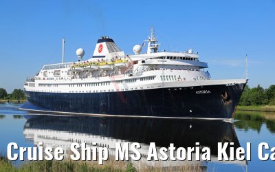 Cruise Ship MS Astoria Kiel Canal Transit 02.06.2017