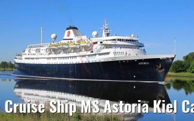 Cruise Ship MS Astoria Kiel Canal Transit 02.06.2017