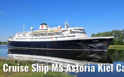 Cruise Ship MS Astoria Kiel Canal Transit 02.06.2017