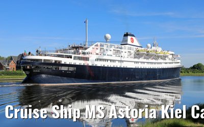 Cruise Ship MS Astoria Kiel Canal Transit 02.06.2017