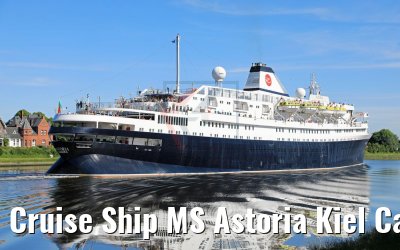 Cruise Ship MS Astoria Kiel Canal Transit 02.06.2017