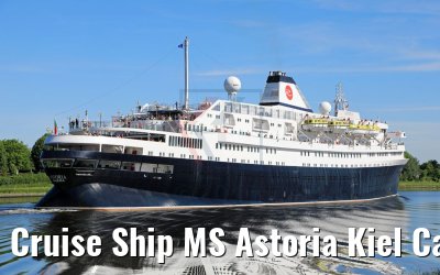 Cruise Ship MS Astoria Kiel Canal Transit 02.06.2017