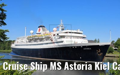 Cruise Ship MS Astoria Kiel Canal Transit 02.06.2017