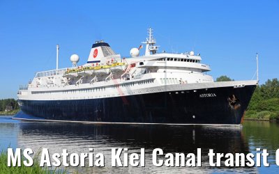 MS Astoria Kiel Canal transit 02.06.2017