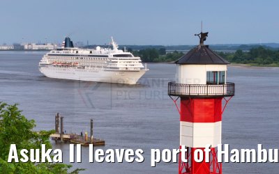 Asuka II leaves port of Hamburg 21.05.2024