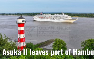 Asuka II leaves port of Hamburg 21.05.2024