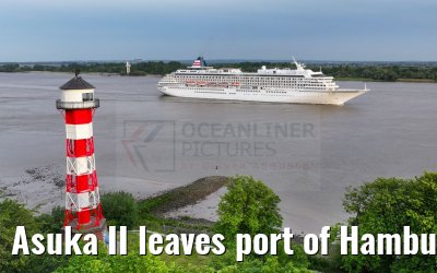 Asuka II leaves port of Hamburg 21.05.2024