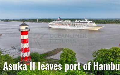 Asuka II leaves port of Hamburg 21.05.2024