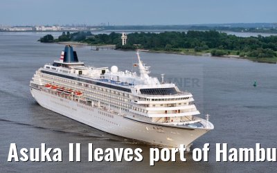 Asuka II leaves port of Hamburg 21.05.2024