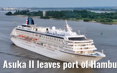 Asuka II leaves port of Hamburg 21.05.2024