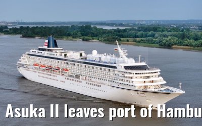 Asuka II leaves port of Hamburg 21.05.2024