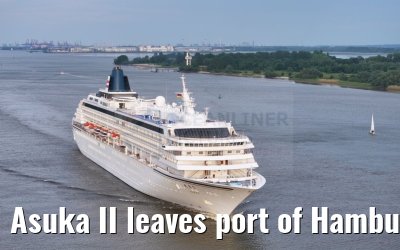 Asuka II leaves port of Hamburg 21.05.2024
