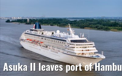 Asuka II leaves port of Hamburg 21.05.2024
