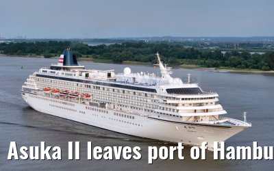 Asuka II leaves port of Hamburg 21.05.2024