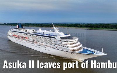 Asuka II leaves port of Hamburg 21.05.2024