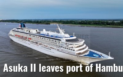Asuka II leaves port of Hamburg 21.05.2024