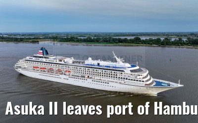 Asuka II leaves port of Hamburg 21.05.2024
